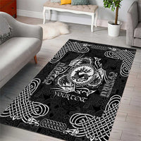 Personalized Carmarthenshire Sir Gaerfyrddin Area Rug Black Deer Stag Celtic-inspired - Wonder Print Shop