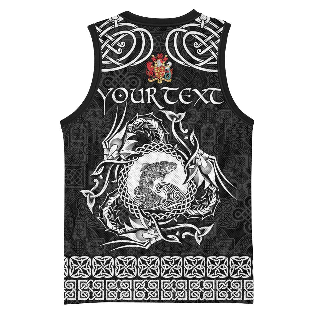 Personalized Carmarthenshire Sir Gaerfyrddin Basketball Jersey Black Deer Stag Celtic-inspired - Wonder Print Shop