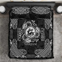 Personalized Carmarthenshire Sir Gaerfyrddin Bedding Set Black Deer Stag Celtic-inspired - Wonder Print Shop