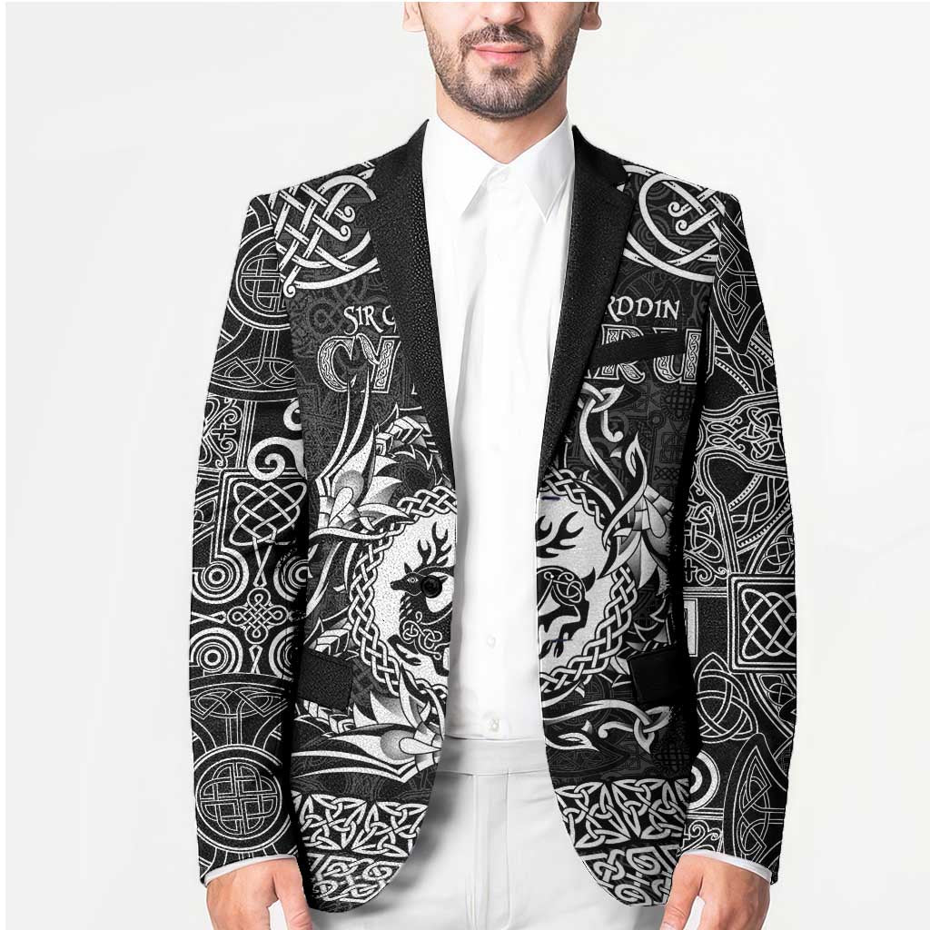 Personalized Carmarthenshire Sir Gaerfyrddin Blazer Black Deer Stag Celtic-inspired - Wonder Print Shop