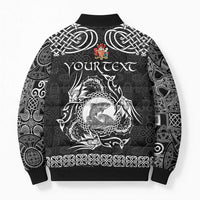 Personalized Carmarthenshire Sir Gaerfyrddin Bomber Puffer Jacket Black Deer Stag Celtic-inspired - Wonder Print Shop