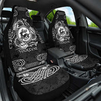 Personalized Carmarthenshire Sir Gaerfyrddin Car Seat Cover Black Deer Stag Celtic-inspired - Wonder Print Shop
