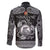 Personalized Carmarthenshire Sir Gaerfyrddin Family Matching Long Sleeve Bodycon Dress and Hawaiian Shirt Black Deer Stag Celtic-inspired - Wonder Print Shop