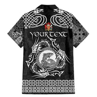 Personalized Carmarthenshire Sir Gaerfyrddin Family Matching Mermaid Dress and Hawaiian Shirt Black Deer Stag Celtic-inspired - Wonder Print Shop