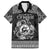 Personalized Carmarthenshire Sir Gaerfyrddin Family Matching Off The Shoulder Long Sleeve Dress and Hawaiian Shirt Black Deer Stag Celtic-inspired - Wonder Print Shop