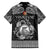 Personalized Carmarthenshire Sir Gaerfyrddin Family Matching Off The Shoulder Long Sleeve Dress and Hawaiian Shirt Black Deer Stag Celtic-inspired - Wonder Print Shop