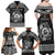 Personalized Carmarthenshire Sir Gaerfyrddin Family Matching Off Shoulder Maxi Dress and Hawaiian Shirt Black Deer Stag Celtic-inspired - Wonder Print Shop