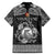 Personalized Carmarthenshire Sir Gaerfyrddin Family Matching Short Sleeve Bodycon Dress and Hawaiian Shirt Black Deer Stag Celtic-inspired - Wonder Print Shop