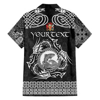 Personalized Carmarthenshire Sir Gaerfyrddin Family Matching Summer Maxi Dress and Hawaiian Shirt Black Deer Stag Celtic-inspired - Wonder Print Shop