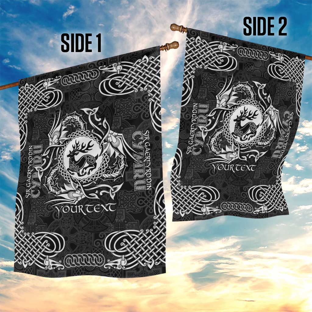 Personalized Carmarthenshire Sir Gaerfyrddin Garden Flag Black Deer Stag Celtic-inspired - Wonder Print Shop