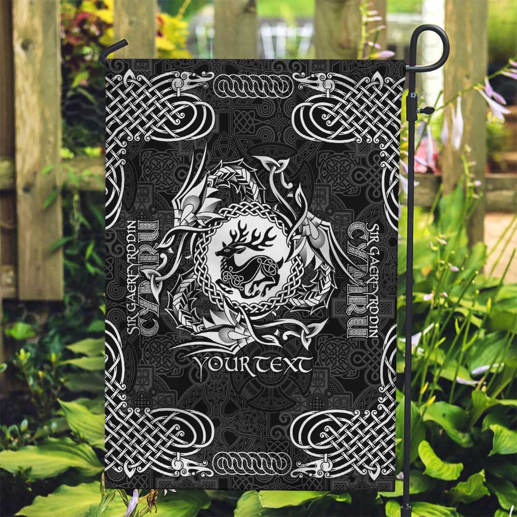 Personalized Carmarthenshire Sir Gaerfyrddin Garden Flag Black Deer Stag Celtic-inspired - Wonder Print Shop