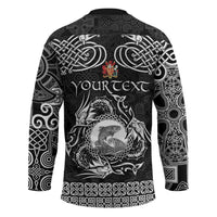 Personalized Carmarthenshire Sir Gaerfyrddin Hockey Jersey Black Deer Stag Celtic-inspired - Wonder Print Shop