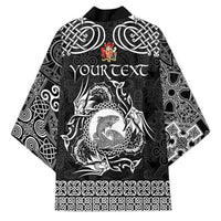 Personalized Carmarthenshire Sir Gaerfyrddin Kimono Black Deer Stag Celtic-inspired - Wonder Print Shop