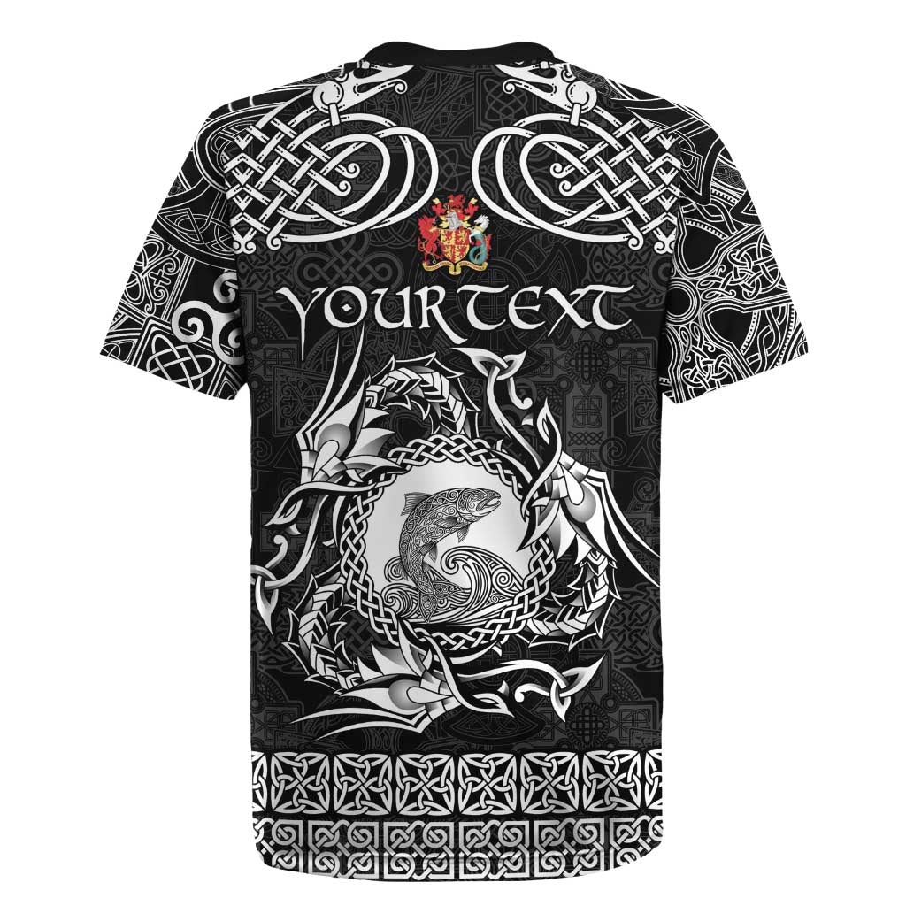 Personalized Carmarthenshire Sir Gaerfyrddin Rugby Jersey Black Deer Stag Celtic-inspired - Wonder Print Shop