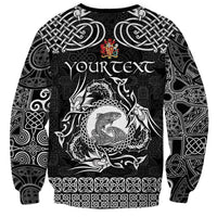 Personalized Carmarthenshire Sir Gaerfyrddin Sweatshirt Black Deer Stag Celtic-inspired - Wonder Print Shop