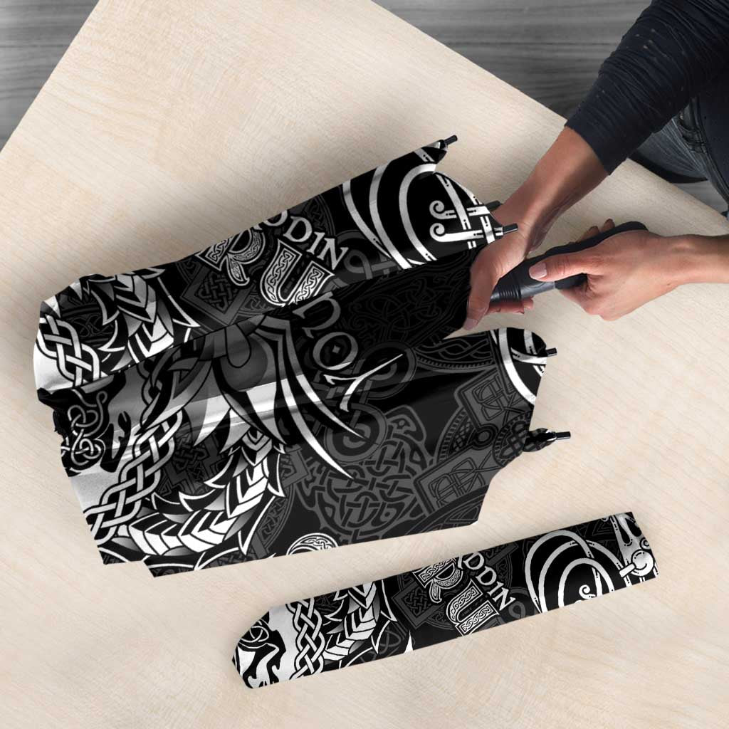 Personalized Carmarthenshire Sir Gaerfyrddin Umbrella Black Deer Stag Celtic-inspired - Wonder Print Shop