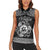 Personalized Carmarthenshire Sir Gaerfyrddin Women Sleeveless Polo Shirt Black Deer Stag Celtic-inspired - Wonder Print Shop