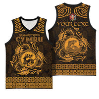 Personalized Carmarthenshire Sir Gaerfyrddin Basketball Jersey Gold Deer Stag Celtic-inspired - Wonder Print Shop