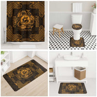 Personalized Carmarthenshire Sir Gaerfyrddin Bathroom Set Gold Deer Stag Celtic-inspired - Wonder Print Shop