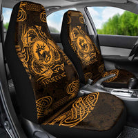 Personalized Carmarthenshire Sir Gaerfyrddin Car Seat Cover Gold Deer Stag Celtic-inspired - Wonder Print Shop