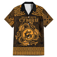 Personalized Carmarthenshire Sir Gaerfyrddin Family Matching Mermaid Dress and Hawaiian Shirt Gold Deer Stag Celtic-inspired - Wonder Print Shop