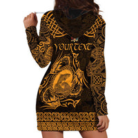 Personalized Carmarthenshire Sir Gaerfyrddin Hoodie Dress Gold Deer Stag Celtic-inspired - Wonder Print Shop