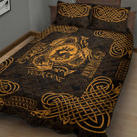 Personalized Carmarthenshire Sir Gaerfyrddin Quilt Bed Set Gold Deer Stag Celtic-inspired - Wonder Print Shop