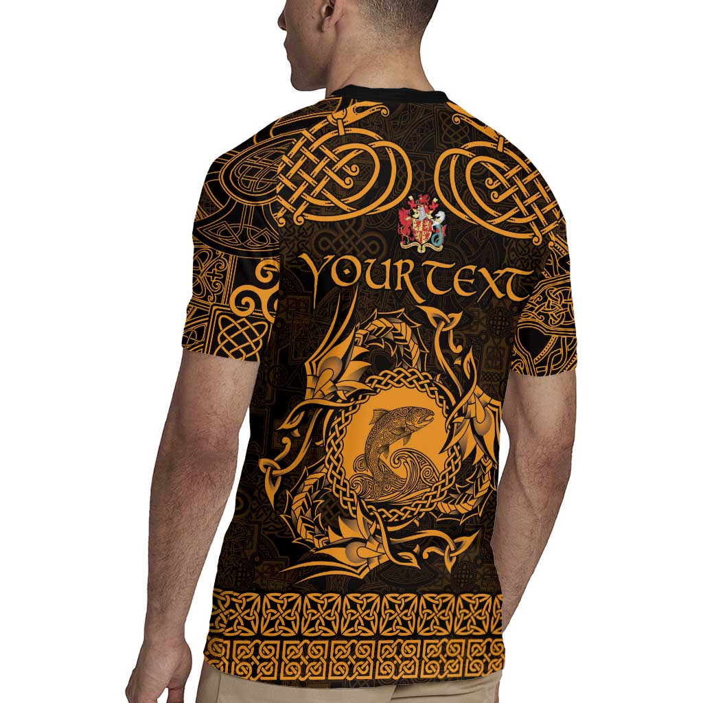 Personalized Carmarthenshire Sir Gaerfyrddin Rugby Jersey Gold Deer Stag Celtic-inspired - Wonder Print Shop