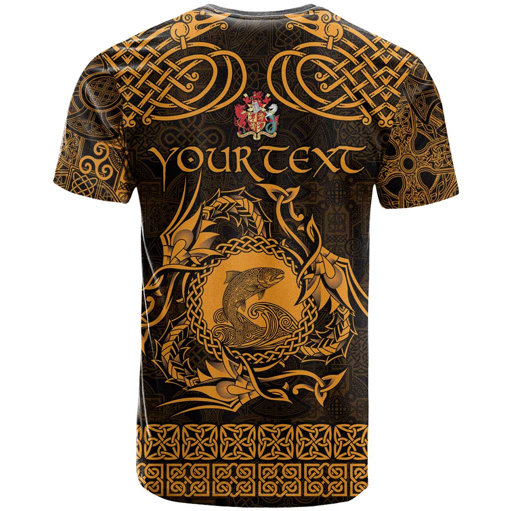 Personalized Carmarthenshire Sir Gaerfyrddin T Shirt Gold Deer Stag Celtic-inspired - Wonder Print Shop