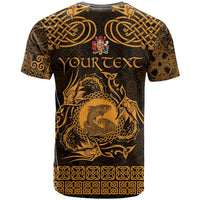 Personalized Carmarthenshire Sir Gaerfyrddin T Shirt Gold Deer Stag Celtic-inspired - Wonder Print Shop