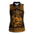 Personalized Carmarthenshire Sir Gaerfyrddin Women Sleeveless Polo Shirt Gold Deer Stag Celtic-inspired - Wonder Print Shop