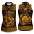 Personalized Carmarthenshire Sir Gaerfyrddin Women Sleeveless Polo Shirt Gold Deer Stag Celtic-inspired - Wonder Print Shop