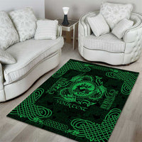 Personalized Carmarthenshire Sir Gaerfyrddin Area Rug Green Deer Stag Celtic-inspired - Wonder Print Shop