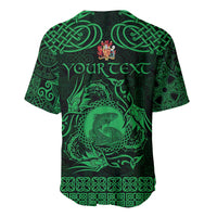 Personalized Carmarthenshire Sir Gaerfyrddin Baseball Jersey Green Deer Stag Celtic-inspired - Wonder Print Shop