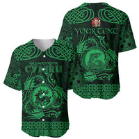 Personalized Carmarthenshire Sir Gaerfyrddin Baseball Jersey Green Deer Stag Celtic-inspired - Wonder Print Shop