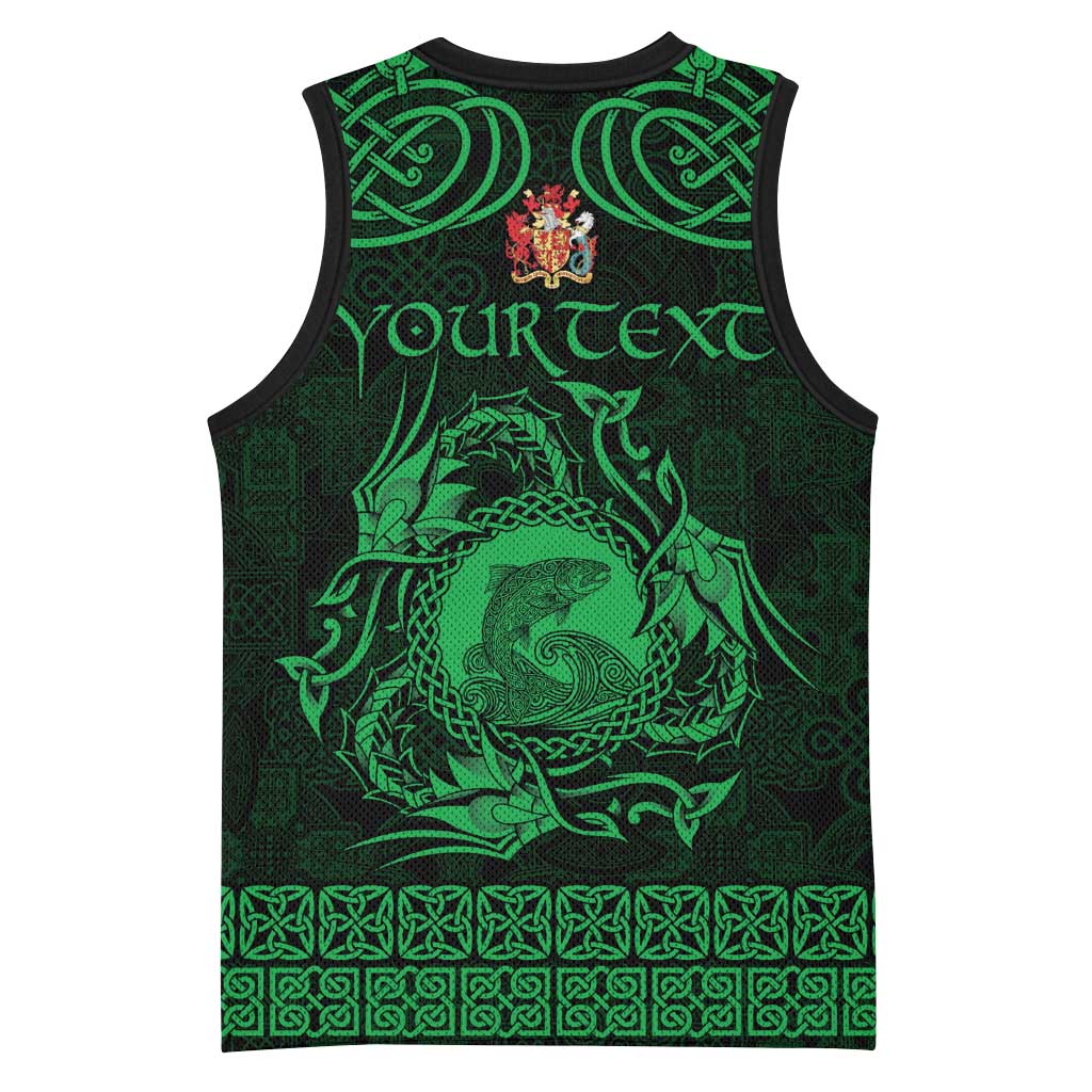 Personalized Carmarthenshire Sir Gaerfyrddin Basketball Jersey Green Deer Stag Celtic-inspired - Wonder Print Shop