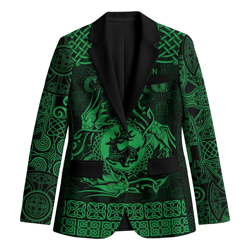 Personalized Carmarthenshire Sir Gaerfyrddin Blazer Green Deer Stag Celtic-inspired - Wonder Print Shop