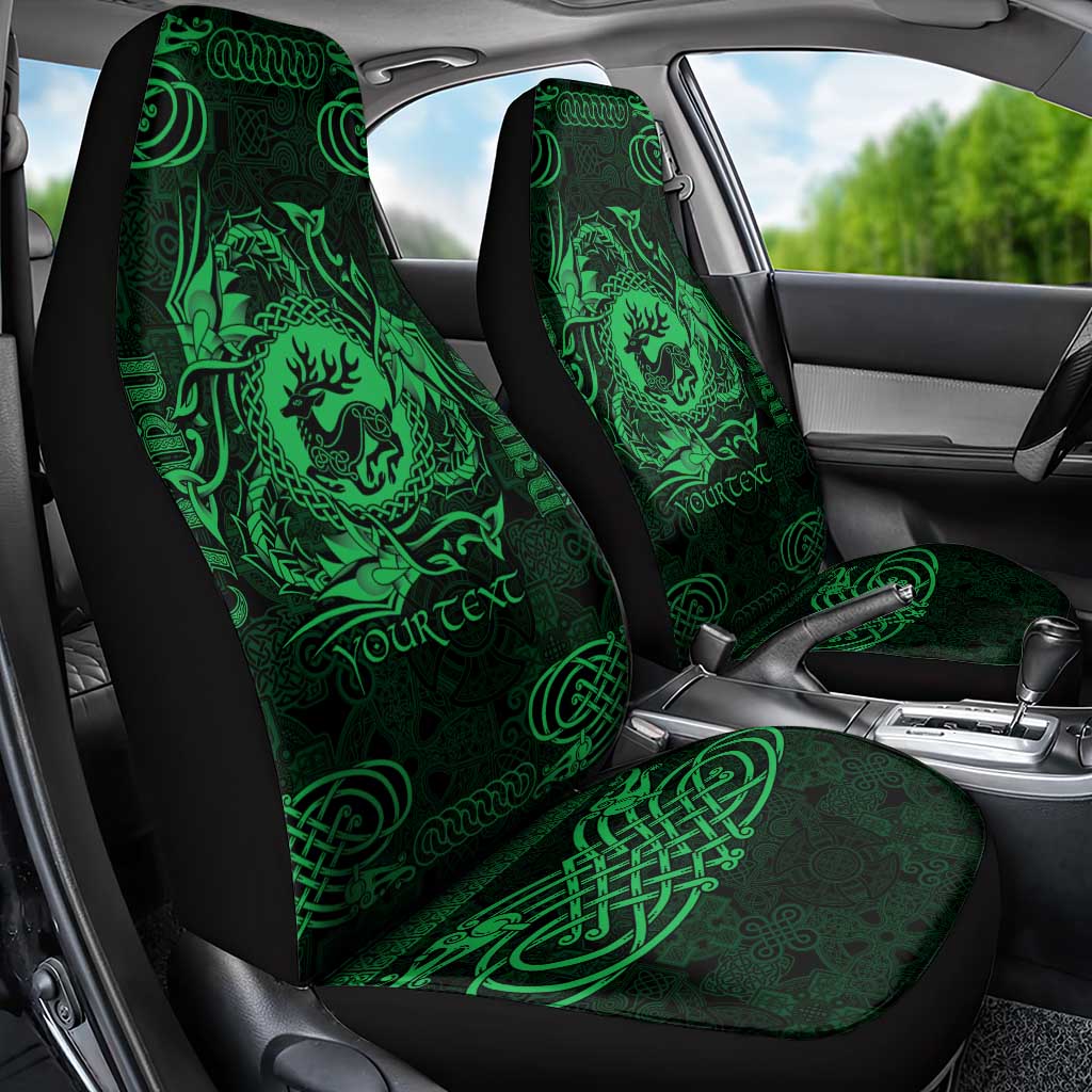 Personalized Carmarthenshire Sir Gaerfyrddin Car Seat Cover Green Deer Stag Celtic-inspired - Wonder Print Shop