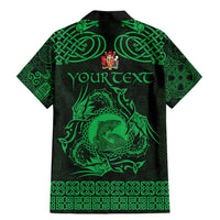 Personalized Carmarthenshire Sir Gaerfyrddin Family Matching Mermaid Dress and Hawaiian Shirt Green Deer Stag Celtic-inspired - Wonder Print Shop