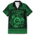 Personalized Carmarthenshire Sir Gaerfyrddin Family Matching Off The Shoulder Long Sleeve Dress and Hawaiian Shirt Green Deer Stag Celtic-inspired - Wonder Print Shop