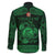 Personalized Carmarthenshire Sir Gaerfyrddin Family Matching Off The Shoulder Long Sleeve Dress and Hawaiian Shirt Green Deer Stag Celtic-inspired - Wonder Print Shop