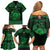 Personalized Carmarthenshire Sir Gaerfyrddin Family Matching Off Shoulder Short Dress and Hawaiian Shirt Green Deer Stag Celtic-inspired - Wonder Print Shop