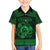 Personalized Carmarthenshire Sir Gaerfyrddin Family Matching Off Shoulder Short Dress and Hawaiian Shirt Green Deer Stag Celtic-inspired - Wonder Print Shop