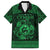 Personalized Carmarthenshire Sir Gaerfyrddin Family Matching Short Sleeve Bodycon Dress and Hawaiian Shirt Green Deer Stag Celtic-inspired - Wonder Print Shop