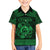 Personalized Carmarthenshire Sir Gaerfyrddin Family Matching Short Sleeve Bodycon Dress and Hawaiian Shirt Green Deer Stag Celtic-inspired - Wonder Print Shop