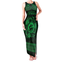 Personalized Carmarthenshire Sir Gaerfyrddin Family Matching Tank Maxi Dress and Hawaiian Shirt Green Deer Stag Celtic-inspired - Wonder Print Shop