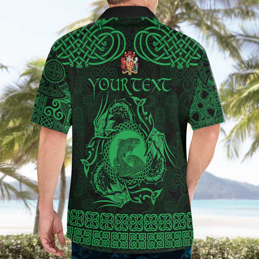 Personalized Carmarthenshire Sir Gaerfyrddin Hawaiian Shirt Green Deer Stag Celtic-inspired - Wonder Print Shop