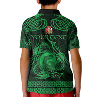 Personalized Carmarthenshire Sir Gaerfyrddin Kid Polo Shirt Green Deer Stag Celtic-inspired - Wonder Print Shop