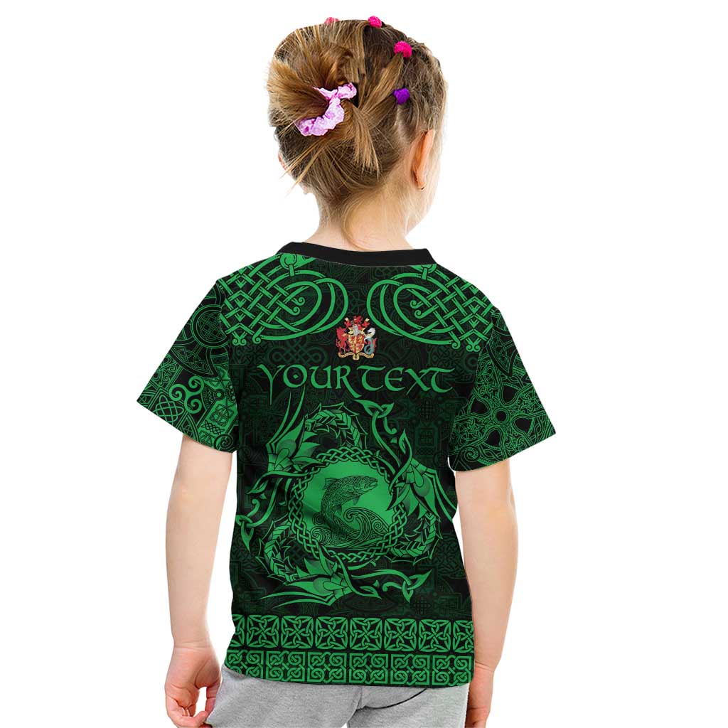 Personalized Carmarthenshire Sir Gaerfyrddin Kid T Shirt Green Deer Stag Celtic-inspired - Wonder Print Shop