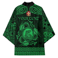 Personalized Carmarthenshire Sir Gaerfyrddin Kimono Green Deer Stag Celtic-inspired - Wonder Print Shop